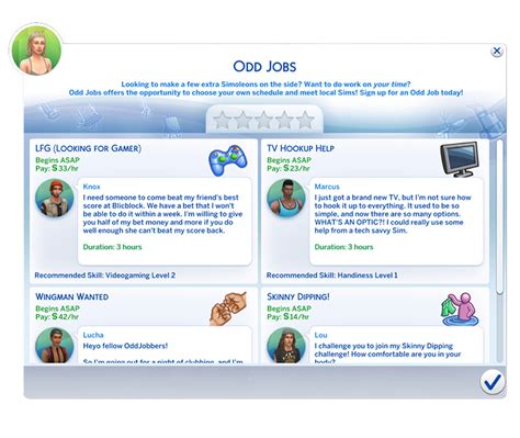 sims 4 odd jobs|Odd Job Overhaul V1 .